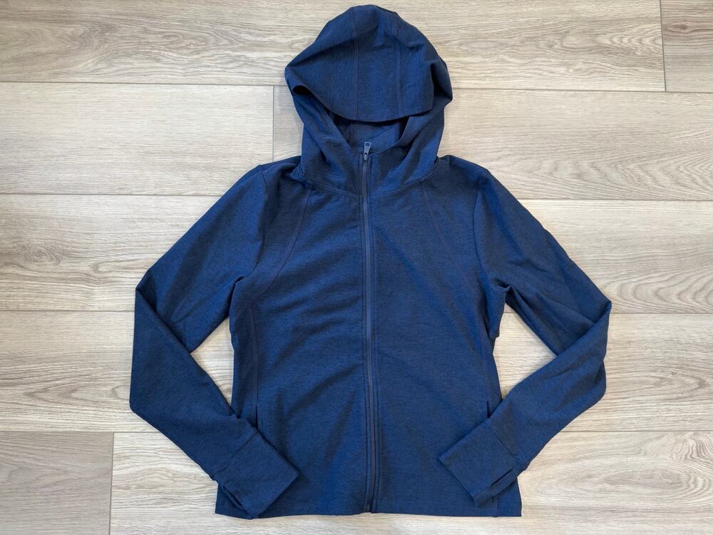 Beyond Yoga Spacedye High Energy Navy Activewear Breathable Hoodie NWOT Small